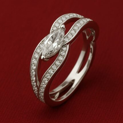 Marquis set ring
